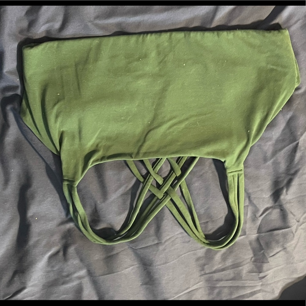 Dark green Athleta sports bra